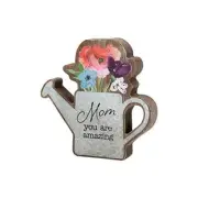 Collins Painting 'Mom You are Amazing' Mini Watering Can Shelf Sitter