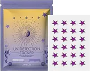 Sunscreen Patch - Set Of 24 Body Stickers For Tanning | Uv Detection Sticker, Cute Decals Collection Bag Of Stickers, Waterproof Sunscreen Reapply Reminder For Sunbathing Golf Beach Outdoor