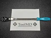 Snap-on Tools USA NEW 1/2" Drive TEAL Locking Flex-Head Ratchet SHXD80B