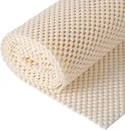 Multipurpose Non Slip Mat, Cream PVC Anti Slip Rug Pads 50x200cm Anti Slip Rug Underlay Carpet Grip Mat Black Kitchen Drawer Shelf Liner Bathroom Waterproof Floor Mat for Home,Office,Cars(Cream)