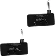 2 Sets Mini Bass Guitar Amp Portable Pocket Amplifier for Electric Guitars Bass Aluminum Abs Plastic for Stage Performances
