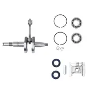 Crankshaft Crank Bearing Oil Seal & 37mm Piston Ring Kit Fit for MS170 MS 170 017 Chainsaw Engine M Silver