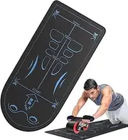 Wscwl Exercise Equipment Mat for Roller Wheel,Non-Slip Knee Mat Ab Roller Abdominal Exercise Mat - Thick Knee Pad Sound Insulation Floor Pad for Yoga & Gym