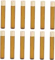 MOTHNUR 12PCS Refillable Glass Roller Bottles for Essential Oils Travel Friendly Leak Containers Compact Design for Perfumes and Cosmetics Durable and Easy to Clean