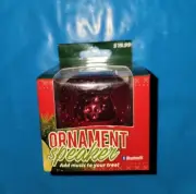 Solaray Ornament Bluetooth 4.2 Wireless Speaker Christmas Tree Decor Red New