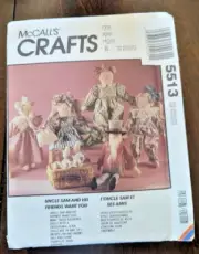 McCalls 5513 Craft Pattern Uncle SAM and His Friends 16" Dolls UNCUT pattern