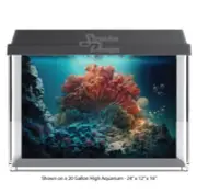 Large Orange Coral Reef Polyester Fish Tank Glass Backdrop Aquarium Background