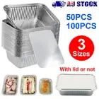 Bulk Aluminium Foil Tray BBQ Disposable Food Containers Oven Baking Takeaway Box