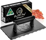 1.26kg Cast Iron Grill Press, Heavy Duty Smash Burger Press for Griddle Heat Resistant Handle, Burger Smasher, Hamburger Press, Grill Press for Griddle, Bacon Press Meat Press, BBQ Grill Accessories