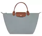 Longchamp Le Pliage Medium Short Handle Nylon Tote ~NIP~ Steel