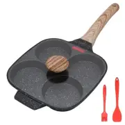 Egg Pan, Egg Frying Pan with Lid Nonstick 4 Cups Pancake Pan Fried Egg Pan fo...