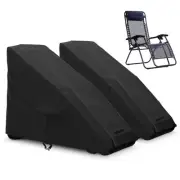 2PCS Zero Gravity Chair Cover Outdoor Folding Lawn Lounge Chair Covers Waterp...