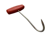 Diekensen Butchers Meat Hooks 6'' Stainless T Boning Hook Hunter/Meat/Boner Red