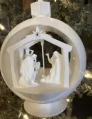 Beautiful Christmas Ornament Manger Nativity Custom 3d Print Made In The USA