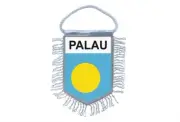 Mini banner flag pennant window mirror cars country banner palau palao