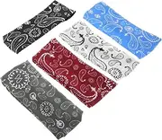 [VICASKY] 5pcs Cycling Headscarf Hat Sun Protection Breathable Sports Cap Head Wrapper Lightweight Riding Cap for Outdoor Activities
