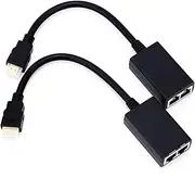 Joyzan HDMI Extender, Over RJ45 CAT5e CAT6 LAN Ethernet Network Balun Adapter 30M Sender Extender Repeater Up to 1080P