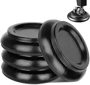 [H HOME-MART] 4 Pack Piano Caster Cups Leg Floor Protectors for Upright Piano ABS Plastic Piano Caster with Non-Slip & Anti-Noise Foam Hardwood Floor Protectors (Black)