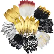 New Various styles Gold Dipped 13-18 CM Goose Feathers For Decoration Handicraft
