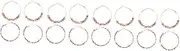 [SHERCHPRY] 4 Pairs Rice Bead Earrings Heishi Bead Earrings Bohemian Bead Earrings Round Hoops Earrings Bohemian Earrings Boho Earrings Handmade Dangle Earrings Round Beads Alloy Bead Circle