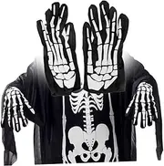 [CHILDWEET] 1 Pair Mechanic Accessories White Socks White Fancy Dress Fancy Dress Accessory Skeleton Mechanic Gloves Skeleton Hand Gloves Clothing Men's Props White Sports Fingers Miss