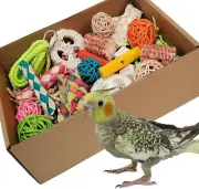 Bird Toys，Colorful Parrot Foraging and Tearing Toy Box - Suitable for Chewing an