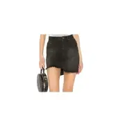 One X One Teaspoon Hi-Lo Black Denim Skirt, Raw Hem, 22, XXS, 00, NWT