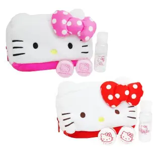 HELLO KITTY/雙子星絨毛化妝包旅行組-1入(旅行包)