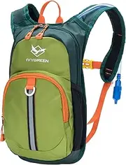 Ivygreen Kids Hydration Backpack, Hiking Backpack for Boys or Girls with 1.5L Water Bladder
