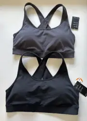 2 Pack ID IDEOLOGY Women's Sz 1X Performance Plus Size Medium Impact Sports Bra