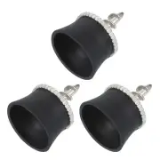 3 Pcs Golf Ball Retriever Grabber Golf Ball Suction Cup Grabber Zinc Alloy Black