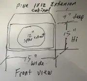 1x12 extension speaker cabinet, no signatured at delivery as per buyer request