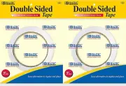 2 Pack Double Sided Tape Clear Sticky Adhesive Tapes Home Office Decor Gift Wrap
