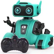 Qizebaby Robot Toy for Kids，Remote Control Robot Toy，RC Robots for Kids with LED Eyes, Flexible Head & Arms, Dance & Sound, Gifts Toys for Boys Girls Ages 6 7 8 Years