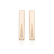 GEORGINI THE LAYERED EDIT GILDED EARRINGS ROSE GOLD