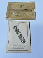US MARINE CORPS ARMY STERLING SILVER MARKSMAN BADGE USMC Hilborn Hamburger NOS