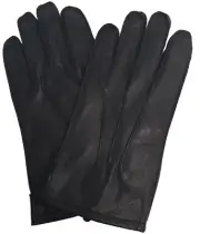 Geoffrey Beene Men's Leather Sensor Touch Gloves 100% Leather Gloves Black, NEW