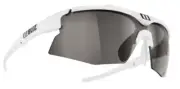 Bliz Tempo White smoke and pink lenses sweat guard head strap cloth hard case