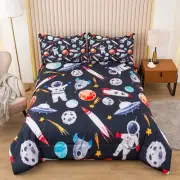 Bodhi Outer Space Themed Bedding Set for Kids Girls Boys Universe Planet Astr...