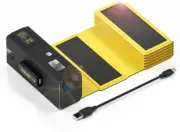 SHARGE Solar Panel Charger 12W, USB C Solar Panel IP54 Waterproof Portable Hikin