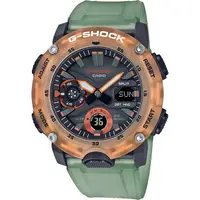 在飛比找蝦皮商城優惠-【CASIO】G-SHOCK 綠x橘透色系雙顯款 GA-20