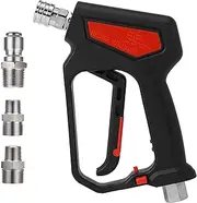 RIDGE WASHER Pressure Washer Gun 5000 PSI, 12 GPM, High Pressure Spray Gun with 1/4" Quick Connector, 3/8'' Quick Connect, M22-14mm and M22-15mm Fitting