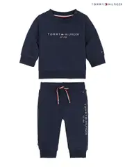 Tommy Hilfiger Blue Baby Essential Two Piece Set (C70276) | $150