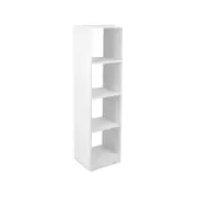 Costway 4-Cube Bookshelf Wood Storage Units Shelf White