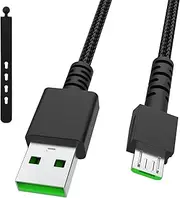 Mouse Charging Cable Micro USB Charger Cord Compatible with Razer Naga Pro/Viper Ultimate/DeathAdder V2 Pro/Basilisk Ultimate Gaming Mouse 5.9Ft/1.8m