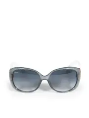 Blue Web Accent GG Round Frame Sunglasses