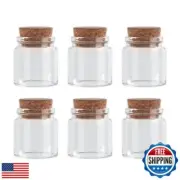 Danmu 50ml Mini Glass Bottles, Mini Bottles, Jars with Wood Cork Stoppers, Wi