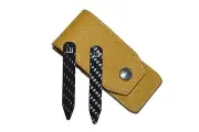 Dunhill Cadogan Yellow Collar Stiffener Case Carbon Stays Brand New RRP £175