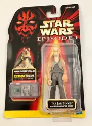 Star Wars Episode 1 COMMTECH Action Figures, Jar Jar Binks and Battle Droid