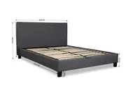 KIRAN Grey Queen Bed